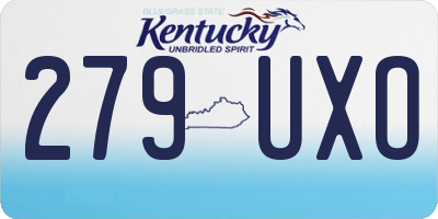 KY license plate 279UXO
