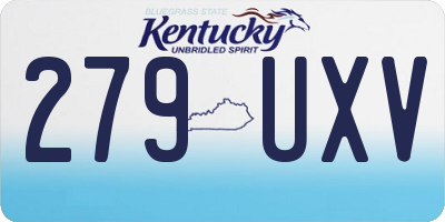 KY license plate 279UXV