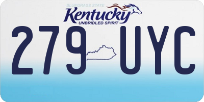 KY license plate 279UYC