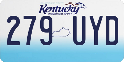 KY license plate 279UYD