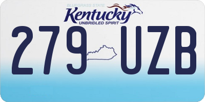 KY license plate 279UZB