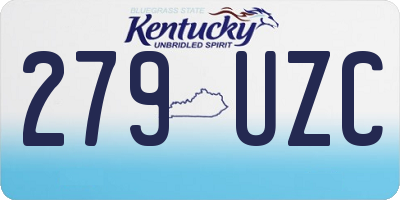 KY license plate 279UZC