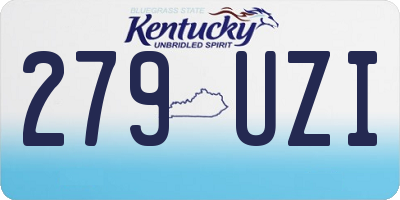 KY license plate 279UZI