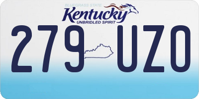 KY license plate 279UZO