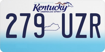 KY license plate 279UZR