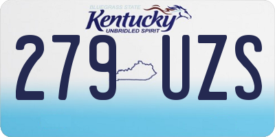 KY license plate 279UZS