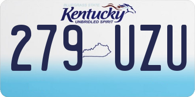 KY license plate 279UZU