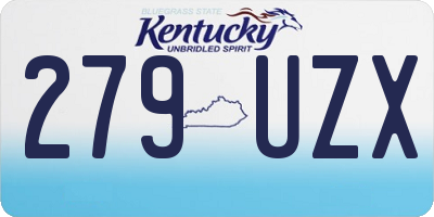 KY license plate 279UZX