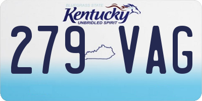 KY license plate 279VAG