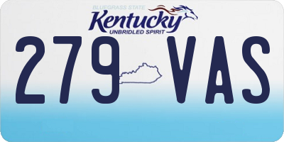 KY license plate 279VAS