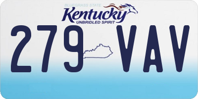 KY license plate 279VAV