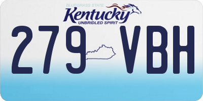 KY license plate 279VBH