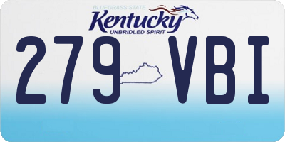 KY license plate 279VBI