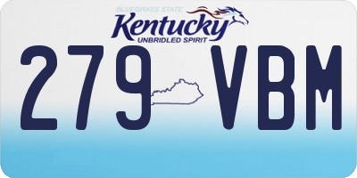 KY license plate 279VBM