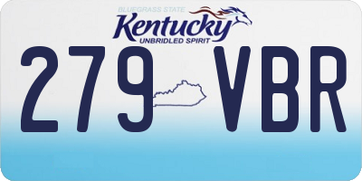 KY license plate 279VBR