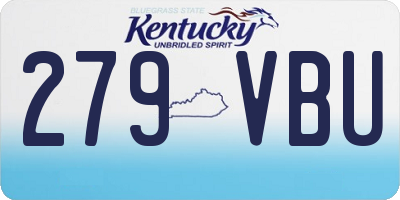 KY license plate 279VBU
