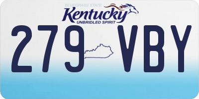 KY license plate 279VBY