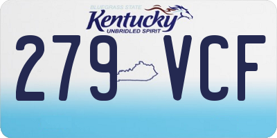 KY license plate 279VCF