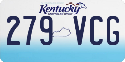 KY license plate 279VCG