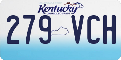KY license plate 279VCH