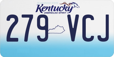 KY license plate 279VCJ
