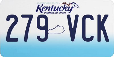 KY license plate 279VCK