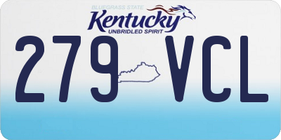 KY license plate 279VCL