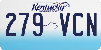 KY license plate 279VCN