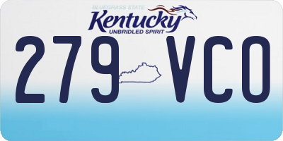 KY license plate 279VCO