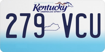 KY license plate 279VCU