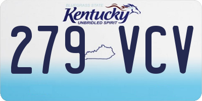 KY license plate 279VCV