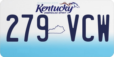KY license plate 279VCW