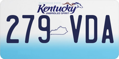 KY license plate 279VDA