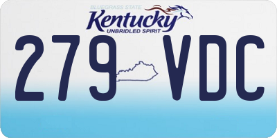 KY license plate 279VDC