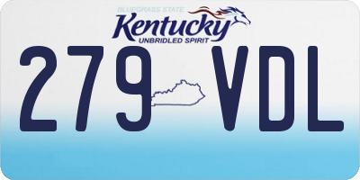 KY license plate 279VDL