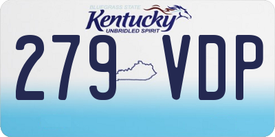 KY license plate 279VDP