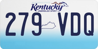 KY license plate 279VDQ