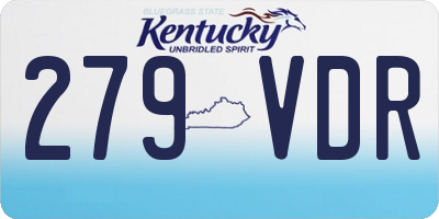KY license plate 279VDR