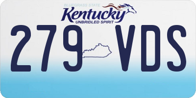 KY license plate 279VDS