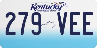 KY license plate 279VEE