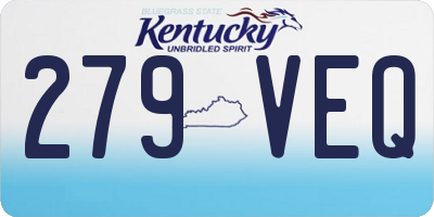 KY license plate 279VEQ