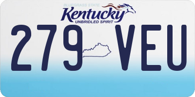 KY license plate 279VEU
