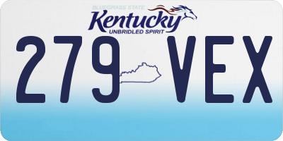 KY license plate 279VEX