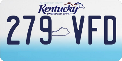 KY license plate 279VFD