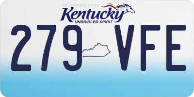 KY license plate 279VFE