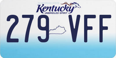 KY license plate 279VFF