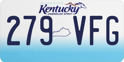 KY license plate 279VFG