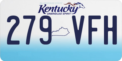 KY license plate 279VFH