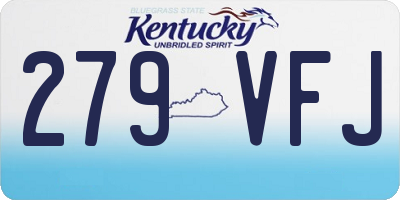 KY license plate 279VFJ