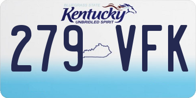 KY license plate 279VFK